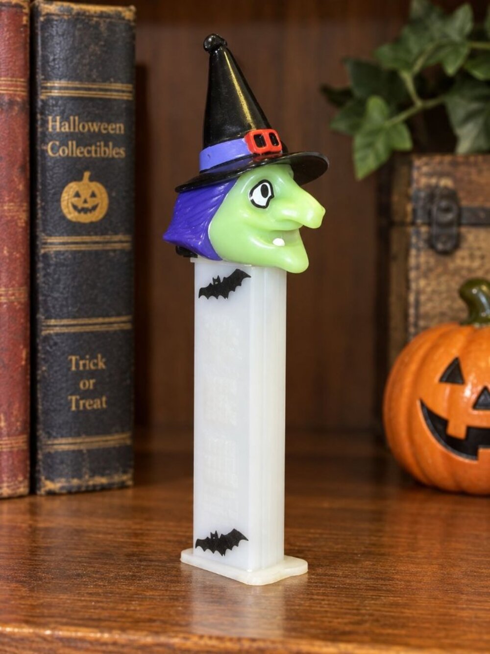Vintage PEZ Halloween Witch Candy Dispenser Hat Glow in Dark
